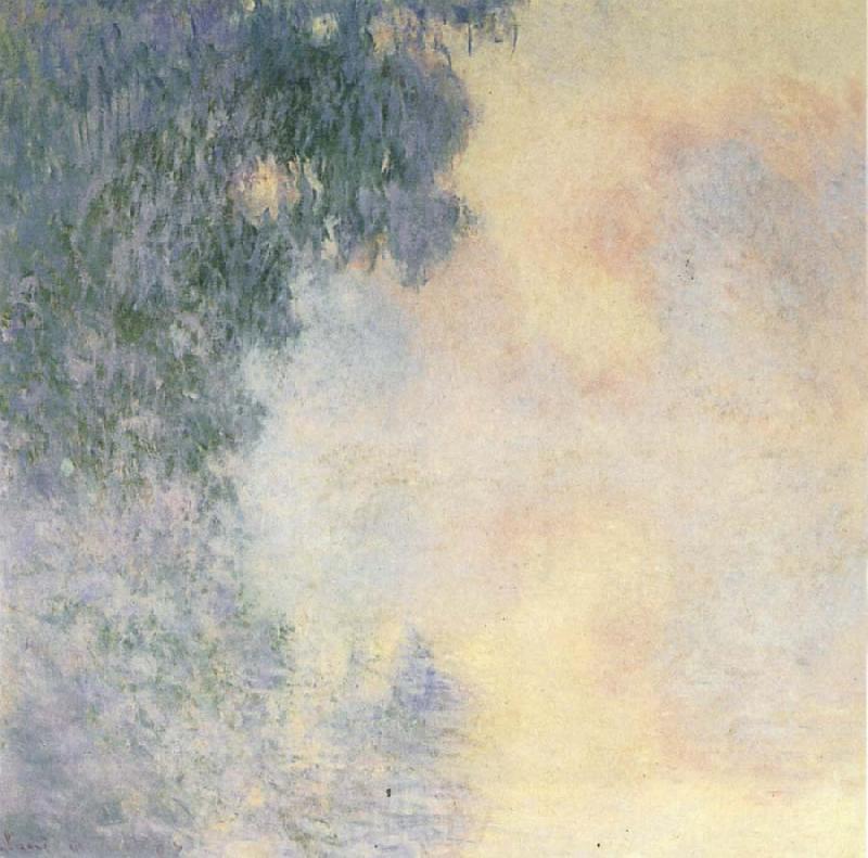 Claude Monet Arm of  the Seine near Giverny in the Fog France oil painting art